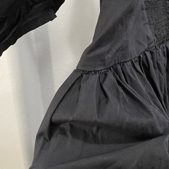 Hill House Home Ophelia Nap Dress Black - Size Medium Midi A Line Cottagecore - Picture 7 of 10